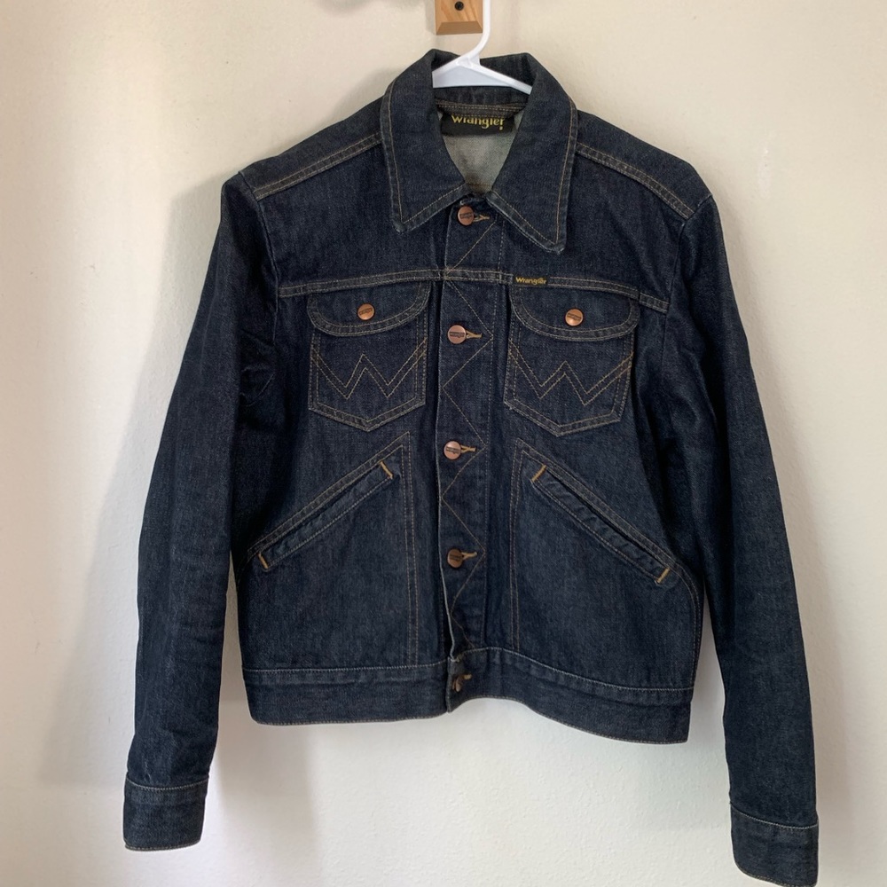 Vintage Wrangler Dark Wash Denim Jacket